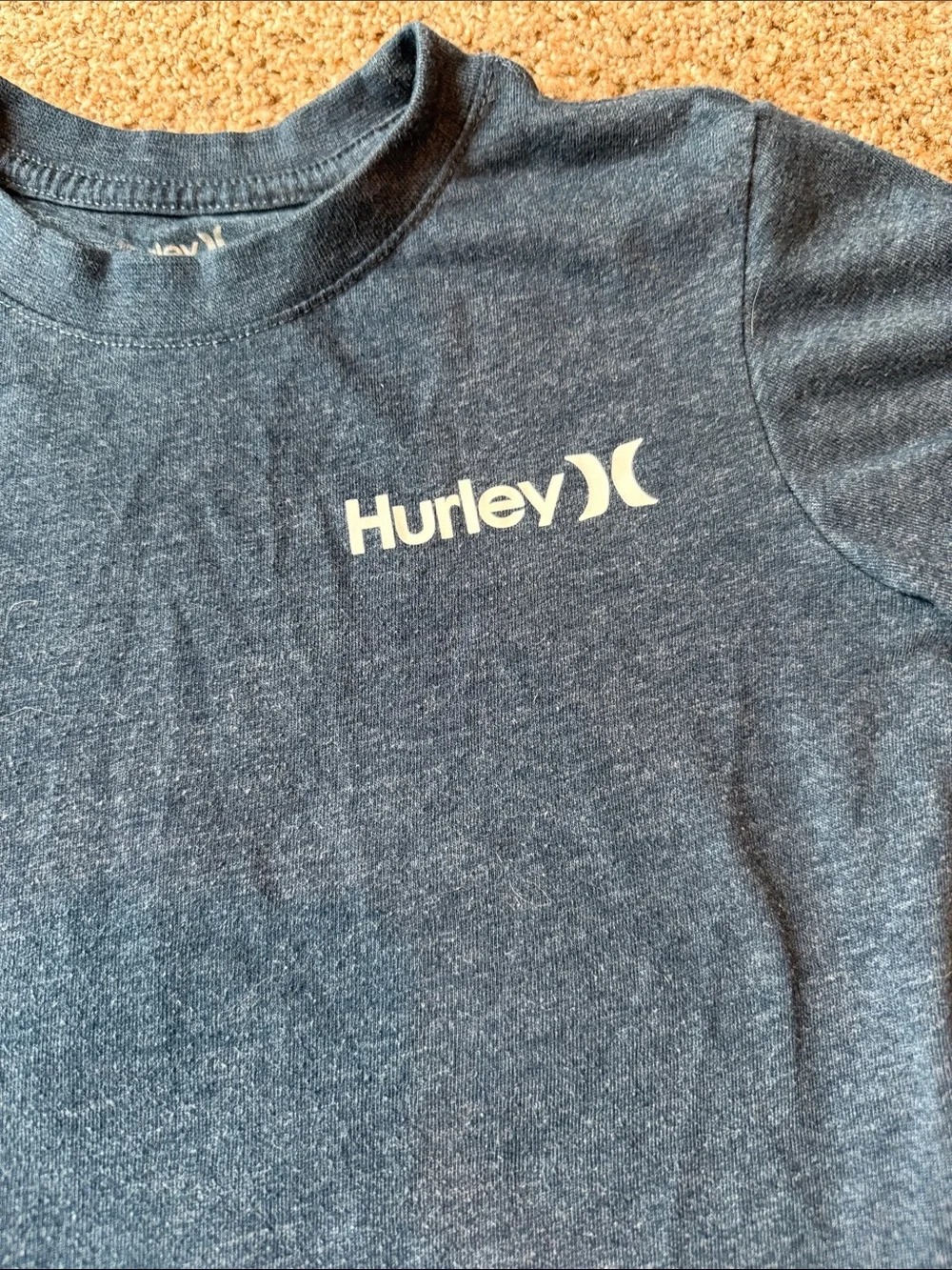 Hurley | Navy Tee with Shark and Palm Graphic